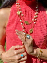 Load image into Gallery viewer, Vintage Italian Cameo Ring with Persian Turquoise