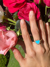 Load image into Gallery viewer, Spiked Turquoise Heart Ring