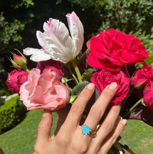 Load image into Gallery viewer, Spiked Turquoise Heart Ring