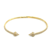 Load image into Gallery viewer, Open Pavé Point Bangle