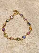 Load image into Gallery viewer, Vintage Inspired Multi-Sapphire Teardrop Bracelet
