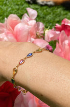 Load image into Gallery viewer, Vintage Inspired Multi-Sapphire Teardrop Bracelet