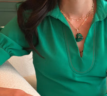 Load image into Gallery viewer, Malachite Heart Rounded Charm