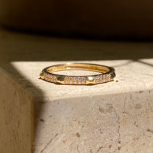 Load image into Gallery viewer, Pavé Diamond Pyramid Ring
