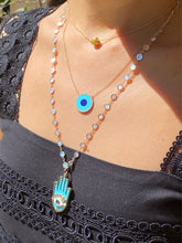 Load image into Gallery viewer, Mother of Pearl Disk Eternity Necklace