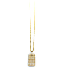 Load image into Gallery viewer, Pavé Diamond Dog Tag Charm