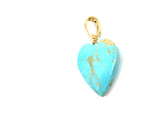 Load image into Gallery viewer, Raw Turquoise Heart Charm