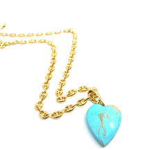 Load image into Gallery viewer, Raw Turquoise Heart Charm