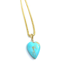 Load image into Gallery viewer, Raw Turquoise Heart Charm