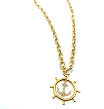 Load image into Gallery viewer, Pavé Diamond Anchor Pendant