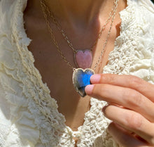 Load image into Gallery viewer, Big Hearted Labradorite Necklace