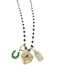 Load image into Gallery viewer, Emerald Horseshoe Charm