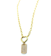 Load image into Gallery viewer, Pavé Diamond Dog Tag Charm