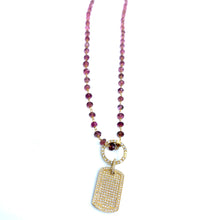 Load image into Gallery viewer, Pavé Diamond Dog Tag Charm