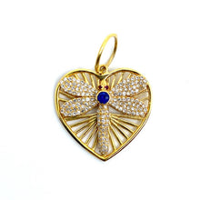 Load image into Gallery viewer, Dragonfly Heart Charm