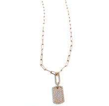 Load image into Gallery viewer, Oblong Yellow & Rose Gold Charm Lock