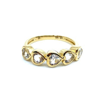 Load image into Gallery viewer, Sparkling Heart Demi-Eternity Band