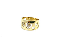 Load image into Gallery viewer, Heart Silhouette and Pavé Diamond Cigar Band