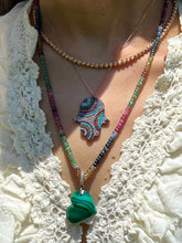 Load image into Gallery viewer, Malachite Heart Rounded Charm