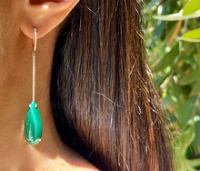 Load image into Gallery viewer, Malachite Drop Earrings