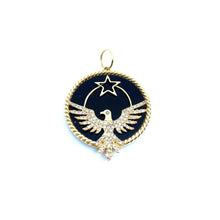 Load image into Gallery viewer, Onyx Eagle Rising Charm