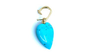 Load image into Gallery viewer, Rounded Turquoise Heart Charm with High Polish