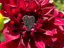 Load image into Gallery viewer, Black Diamond Jumbo Pavé Heart Ring