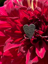 Load image into Gallery viewer, Black Diamond Jumbo Pavé Heart Ring