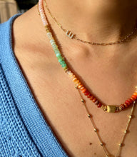 Load image into Gallery viewer, Diamond Initial Necklace with Paperclip Chain