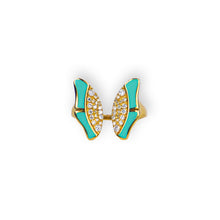 Load image into Gallery viewer, Large Butterfly Ring in Turquoise