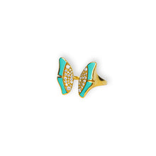 Load image into Gallery viewer, Large Butterfly Ring in Turquoise
