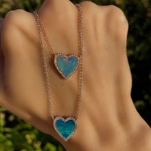 Load image into Gallery viewer, Small Opal Heart Necklace