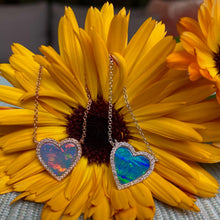 Load image into Gallery viewer, Small Opal Heart Necklace