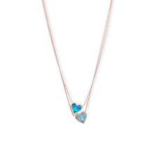Load image into Gallery viewer, Small Opal Heart Necklace
