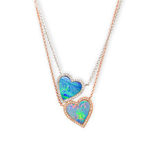Load image into Gallery viewer, Small Opal Heart Necklace