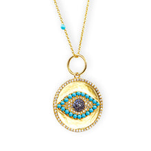 Load image into Gallery viewer, Turquoise & Sapphire Talisman