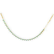 Load image into Gallery viewer, Turquoise and Diamond Link Choker