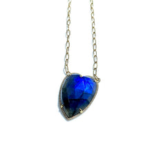 Load image into Gallery viewer, Big Hearted Labradorite Necklace