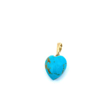 Load image into Gallery viewer, Turquoise Rounded Heart Charm