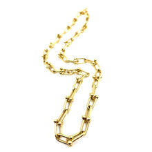 Load image into Gallery viewer, Thick Gold Ball T Necklace