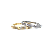 Load image into Gallery viewer, Pavé Diamond Pyramid Ring