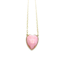 Load image into Gallery viewer, Big Hearted Pink Opal Necklace
