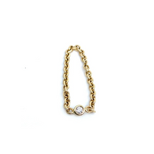 Load image into Gallery viewer, Single Diamond Chain Ring