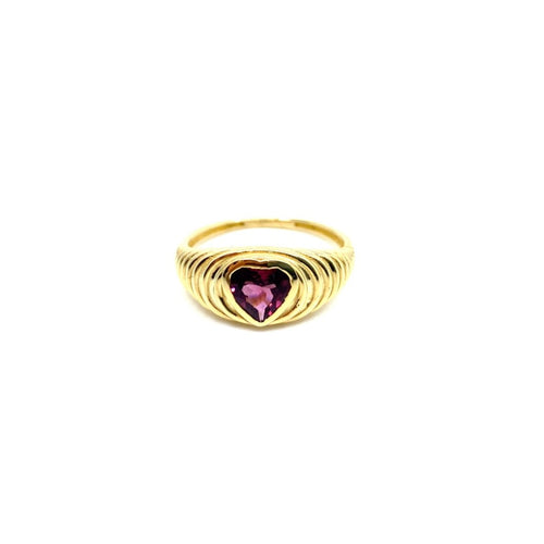 Halo Heart Dome Ring