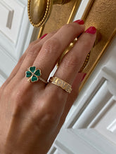 Load image into Gallery viewer, Malachite Clover Ring