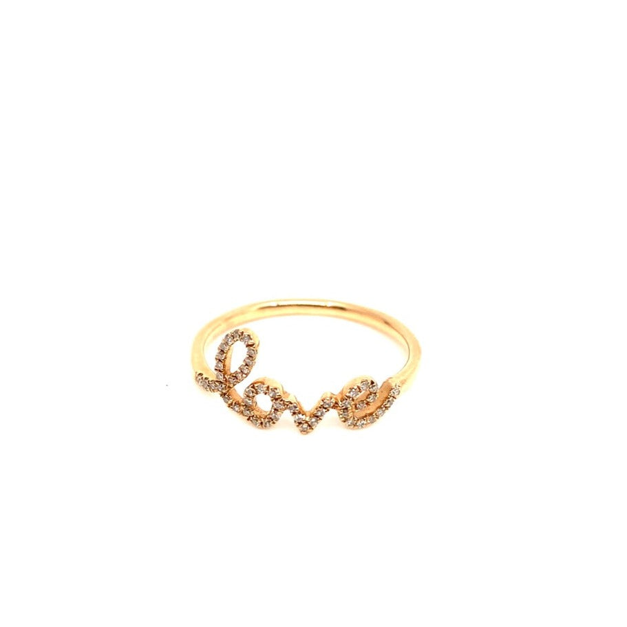 Iconic 'love' Scroll Ring