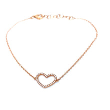 Load image into Gallery viewer, Diamond Heart Silhouette Bracelet