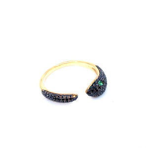 Black Diamond Serpent Ring
