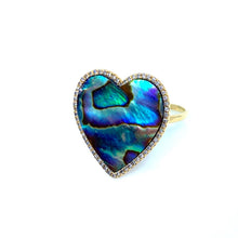 Load image into Gallery viewer, Abalone Large Heart Ring