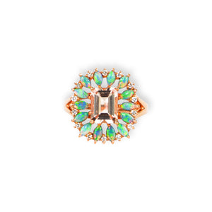 Opal Burst Ring